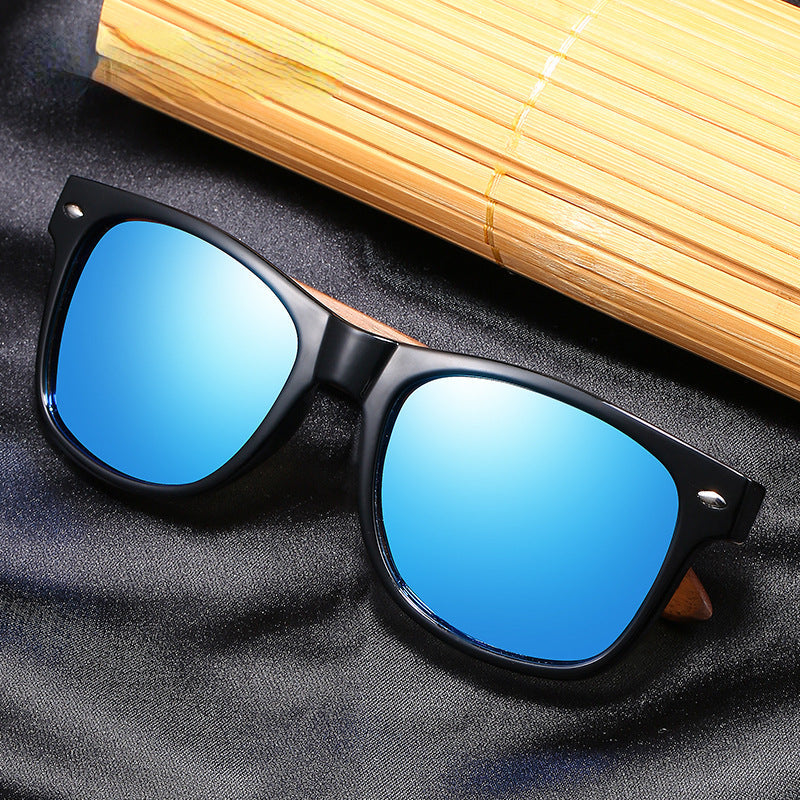 Bamboo Leg Polarized men Classic Square Fashion Retro Sunglasses XY318