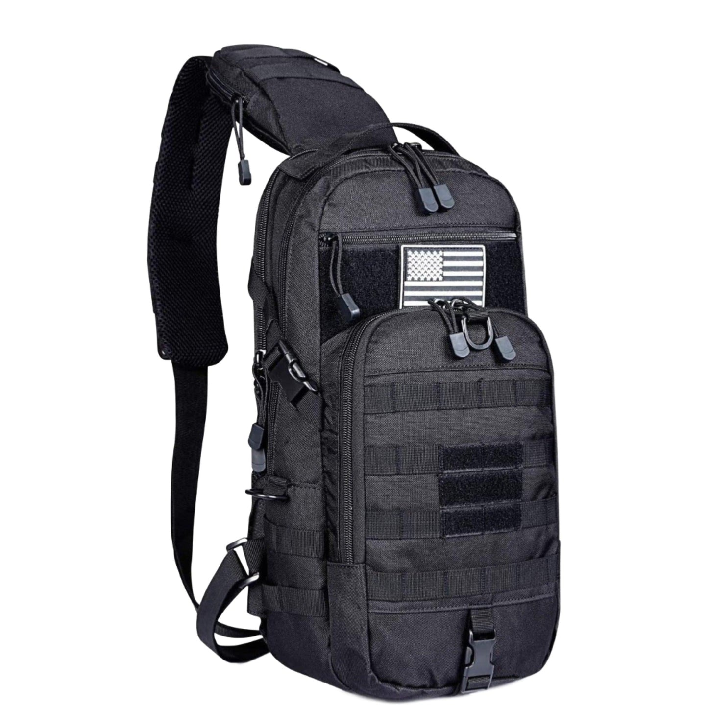 13 Men's MOLLE Tactical Crossbody Sling Backpack