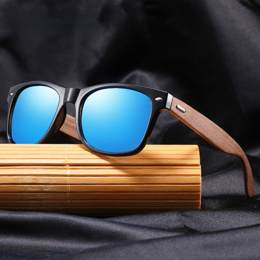 Bamboo Leg Polarized men Classic Square Fashion Retro Sunglasses XY318