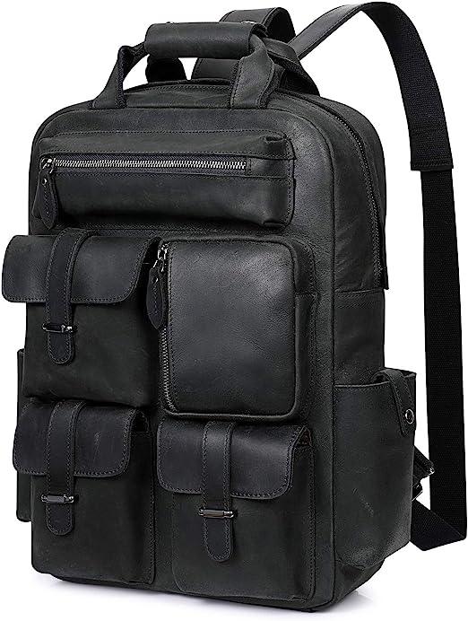 17 Men's Genuine Leather Backpack