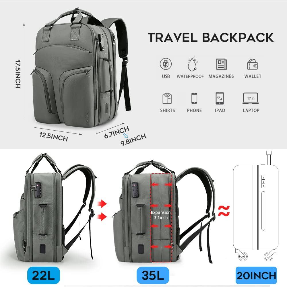 17 Expandable Travel Backpack