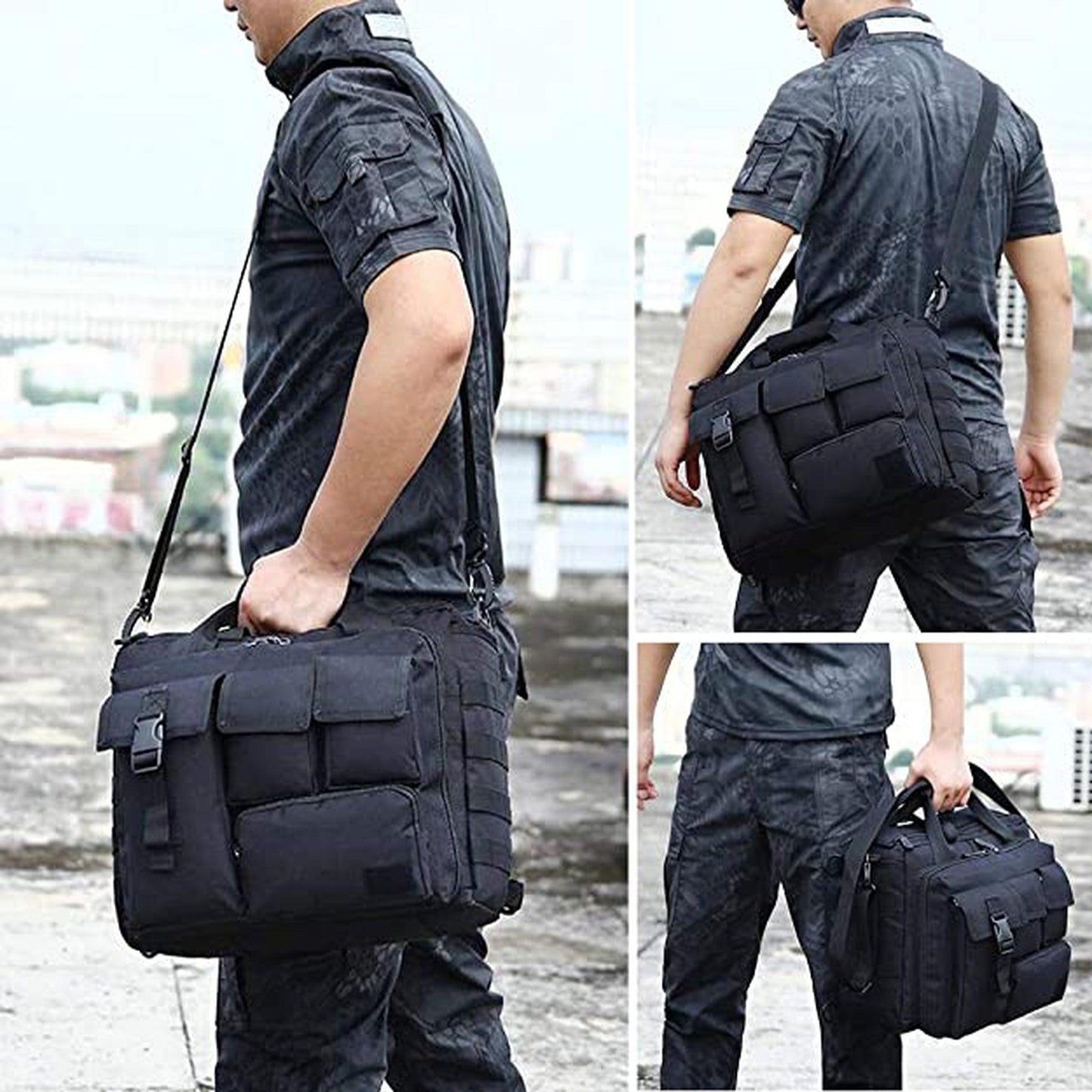 15 Men's MOLLE Tactical Messenger Bag