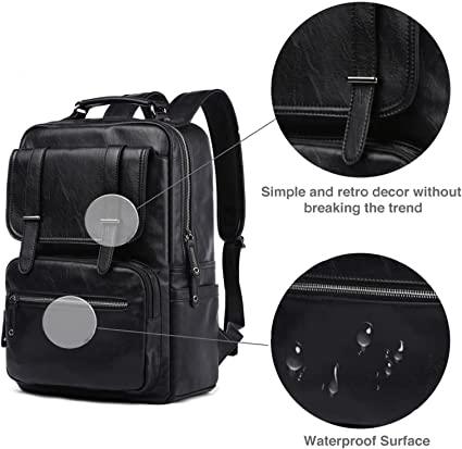 17 Men's Leather Travel Backpack