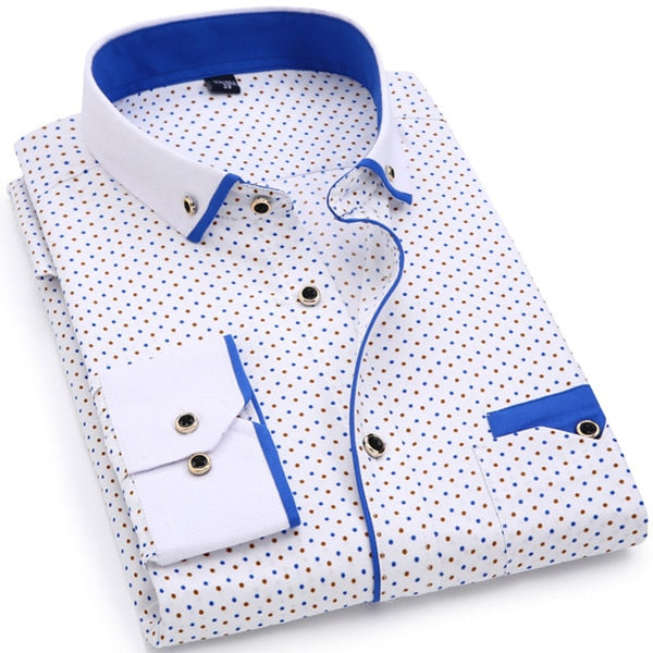 Long Sleeved Slim Fit Male Shirt