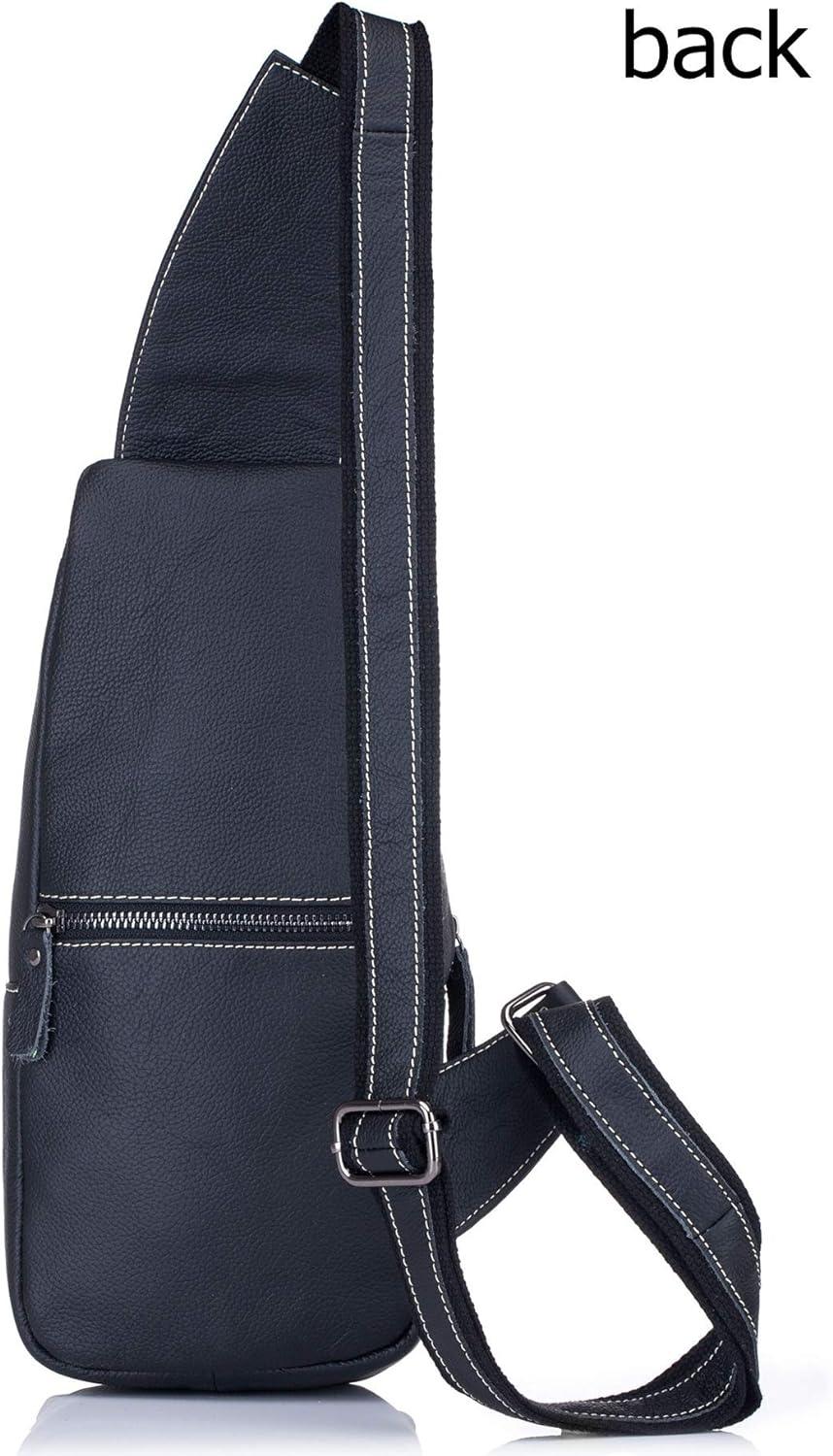 12 Men's Leather Crossbody Chest Bag