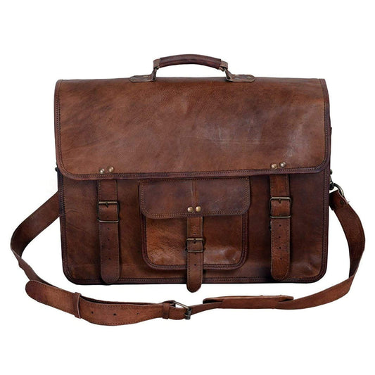 18 Men's Classic Leather Messenger Bag