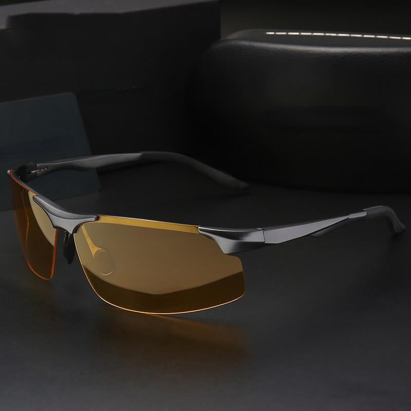 2020 Aluminum Magnesium Men Sunglasses Polarized Sports Driving Night Vision Goggles Sunglass Fishing UV400 Rimless Sun Glasses