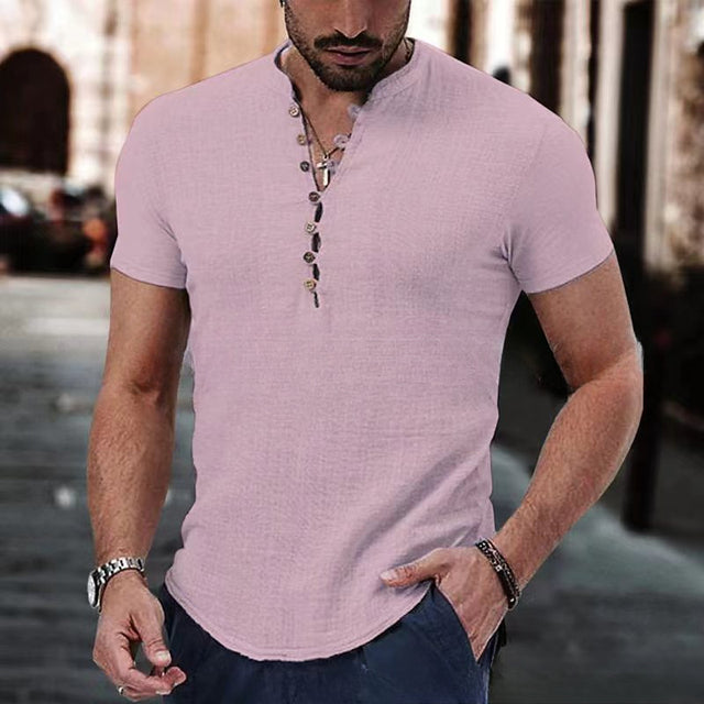 Cotton Linen Shirt Men Casual Clothes