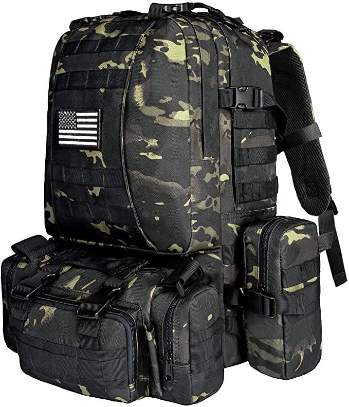 50L Men's MOLLE Carry-All Tactical Backpack