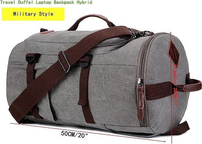 20 Convertible Canvas Travel Backpack