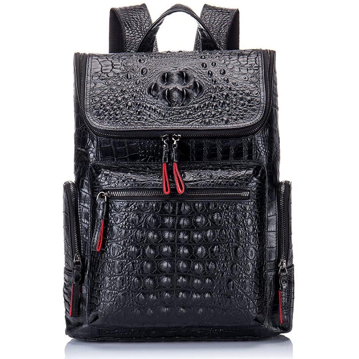 13 Men's Leather Crocodile Design Backpack