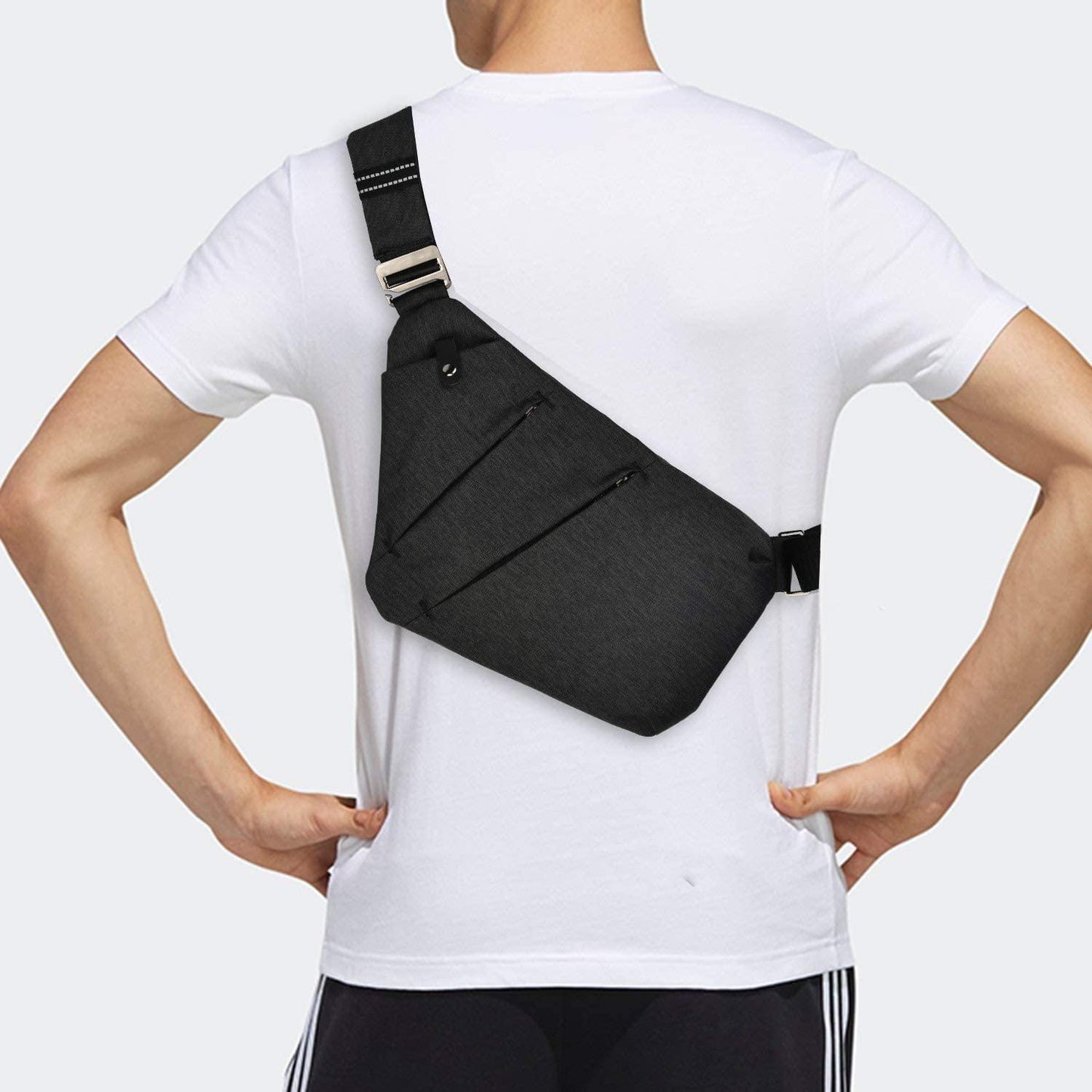 9 Mænds Kompakt Anti-Theft Crossbody Sling Bag 