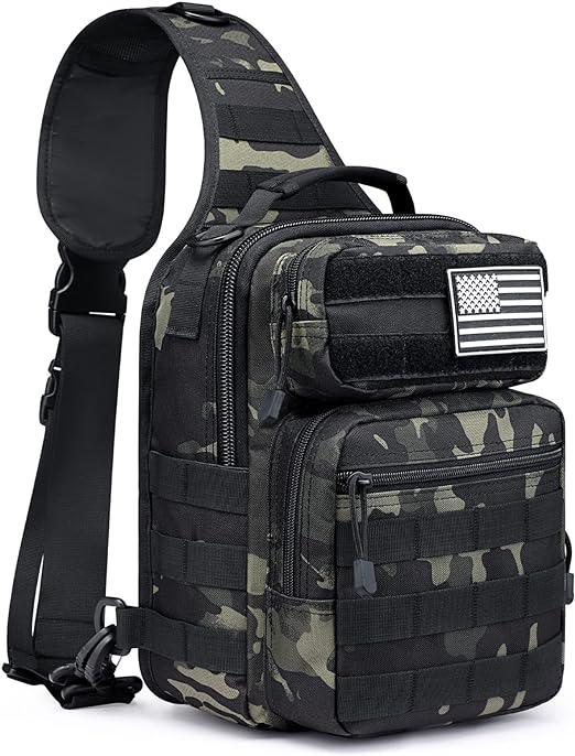 12 Compact Tactical MOLLE Sling Bag