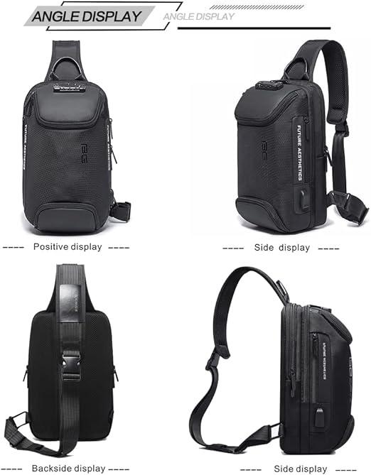 13 Men's Crossbody Travel Sling Backpack