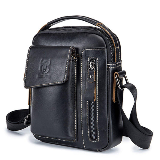 8 Men's Compact Genuine Leather Crossbody Sling Bag