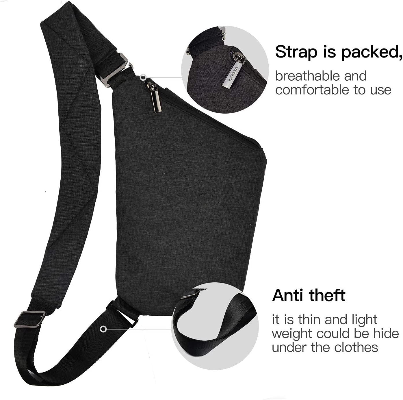 9 Mænds Kompakt Anti-Theft Crossbody Sling Bag 