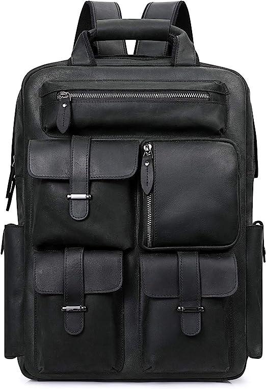 17 Men's Genuine Leather Backpack