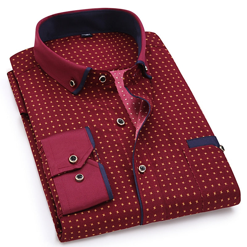 Long Sleeved Slim Fit Male Shirt