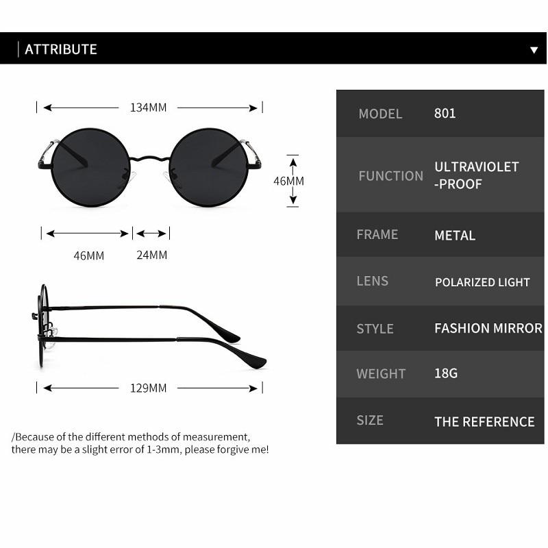 Round Polarized Men's Sunglasses