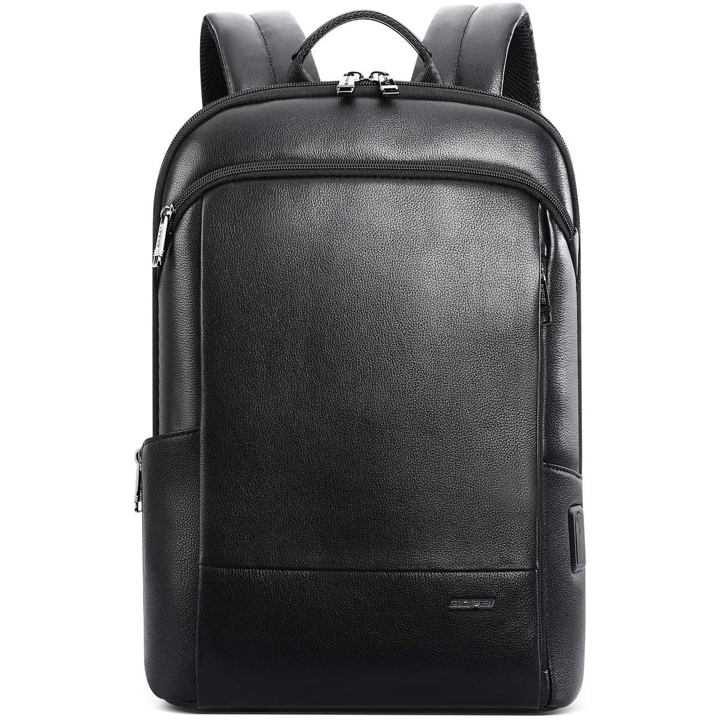 17 Men's Anti-Theft Leather Backpack with Hidden Pockets