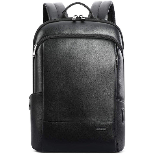 17 Men's Anti-Theft Leather Backpack with Hidden Pockets