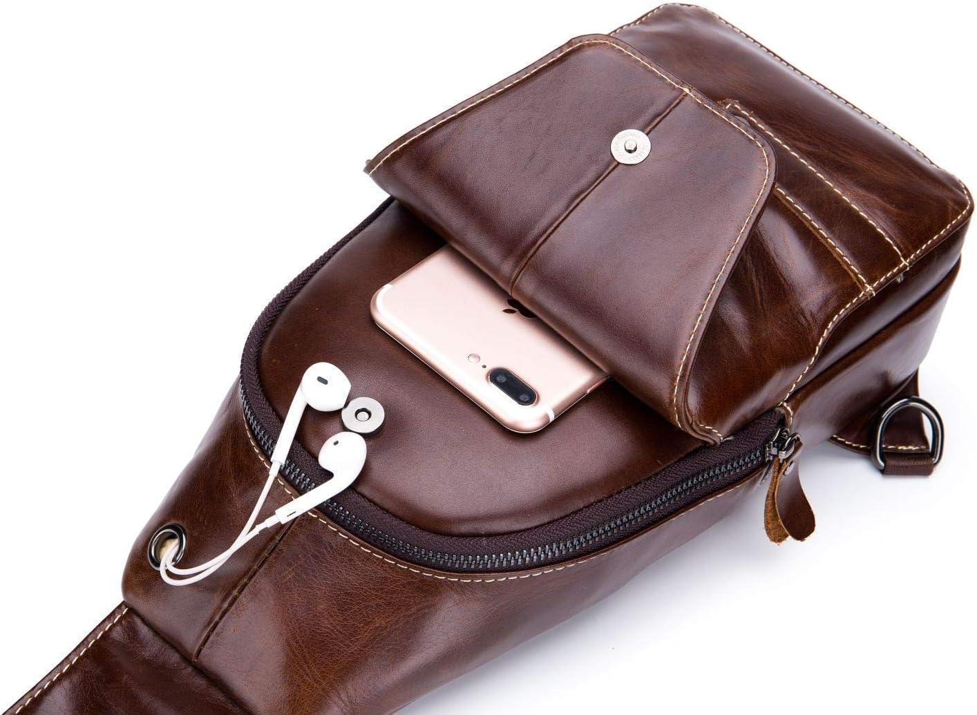 11 Men's Leather Business Crossbody Sling Bag