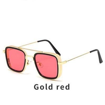 Men's Vintage Steampunk Retro Metal Square Sunglasses