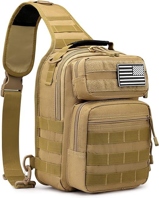 12 Compact Tactical MOLLE Sling Bag