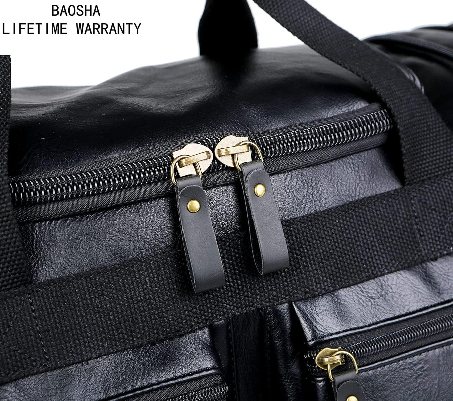 21 Men's Leather Expandable Duffel Bag