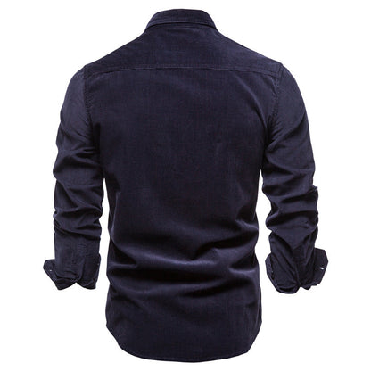 New Single Breasted 100% Cotton Men Shirt Business Casual