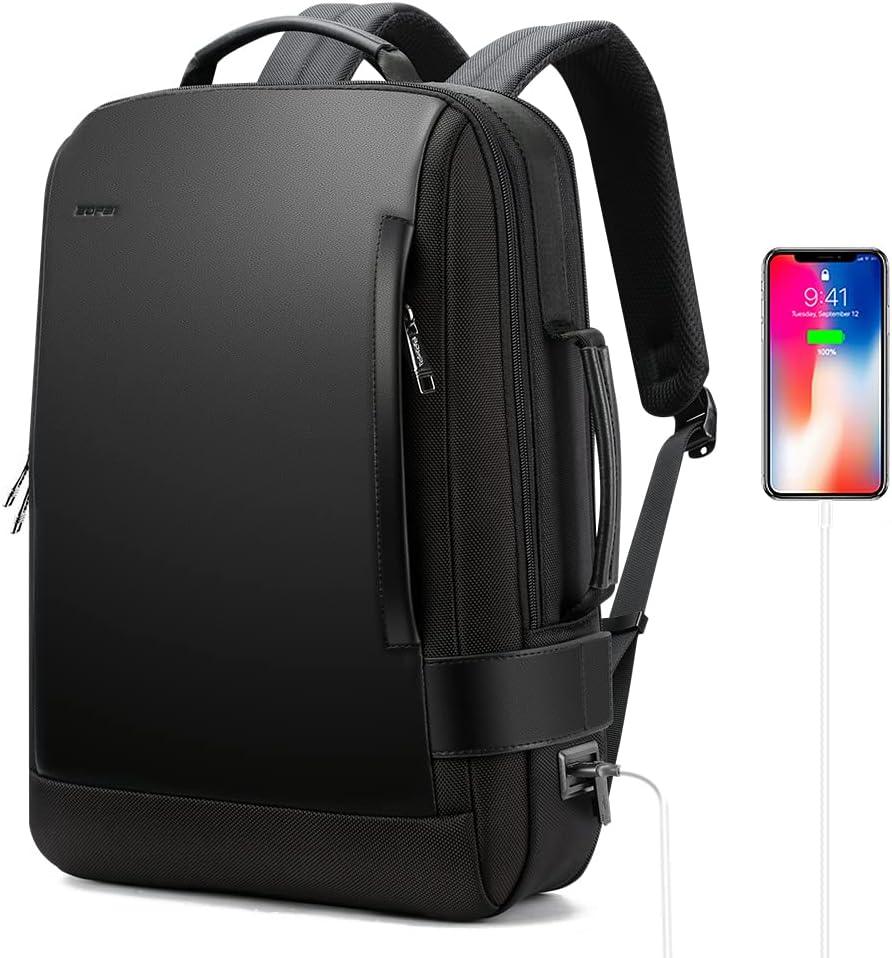 17 Convertible Leather Laptop Backpack