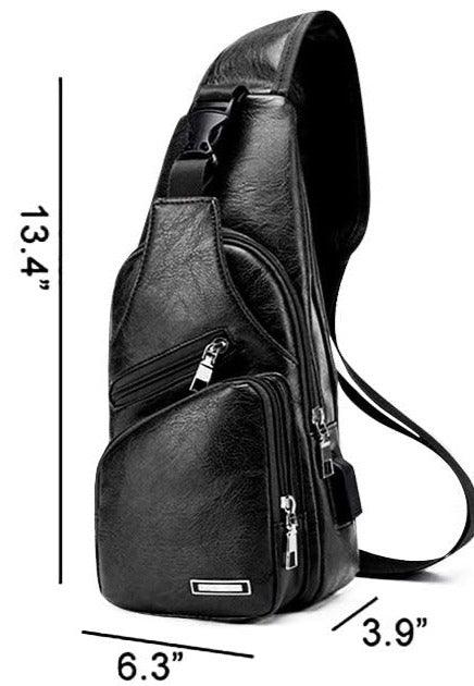 13 Mænds luksus læder Crossbody Sling Bag 