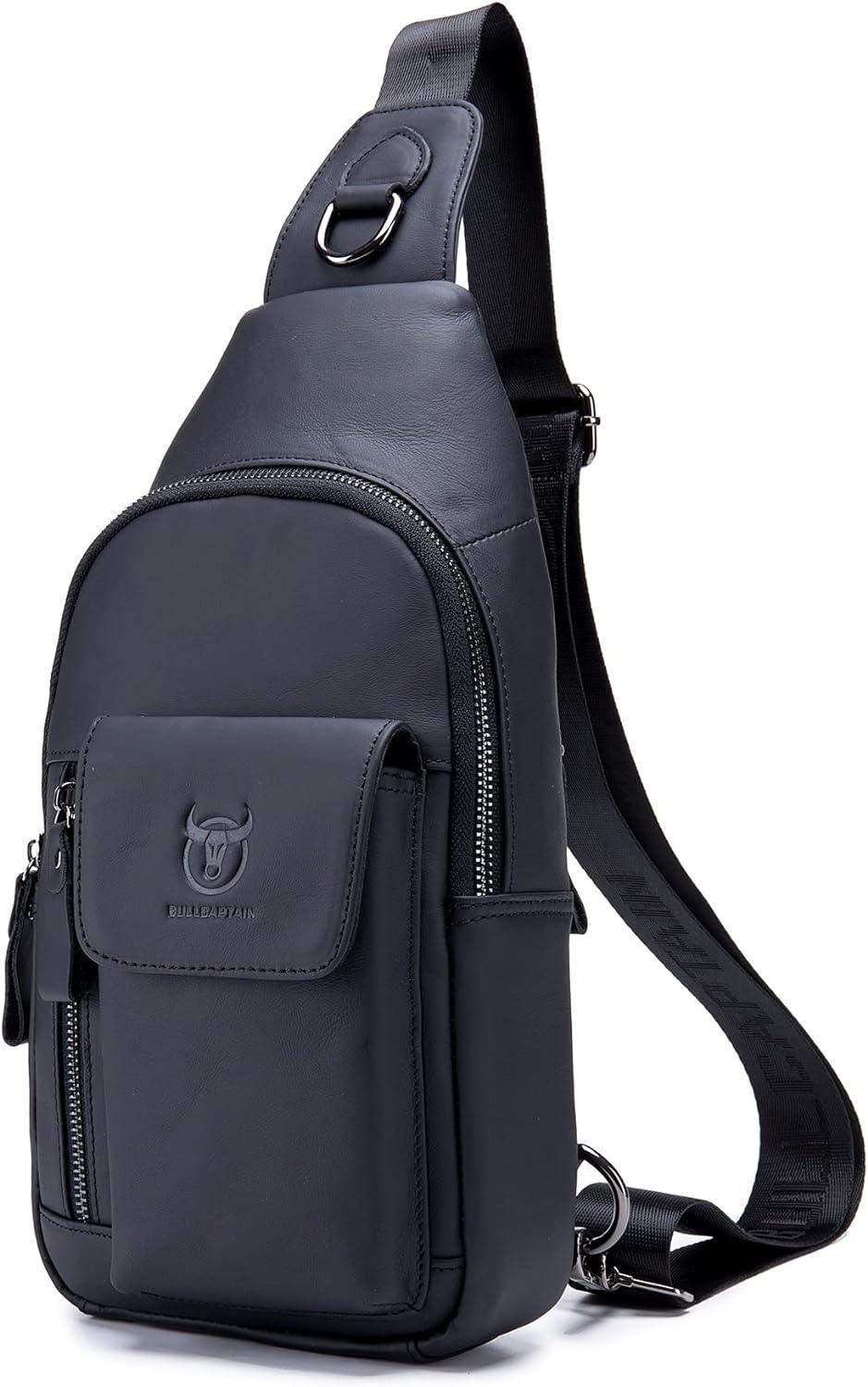 12 Mænds Casual Læder Crossbody Sling Bag 