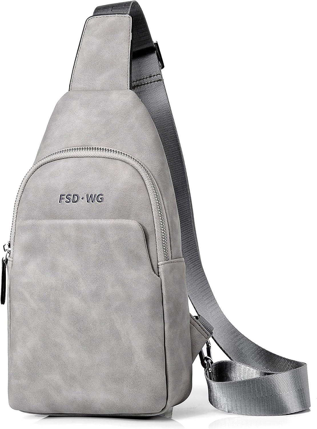 11 Mænds læder Crossbody Sling Bag 