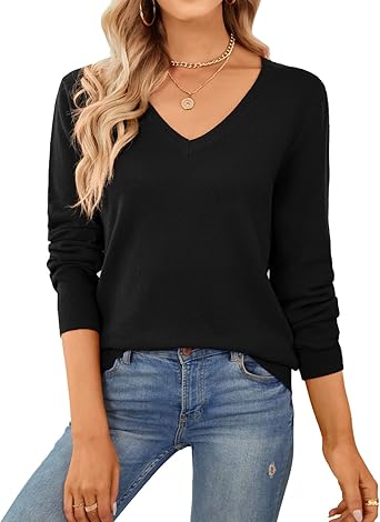 Women's Sweater 100% Cotton Soft Knit Pullover Tops