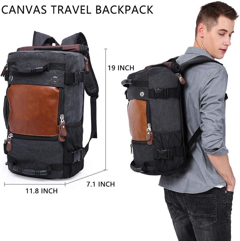 19 Men's Convertible Canvas Travel Backpack