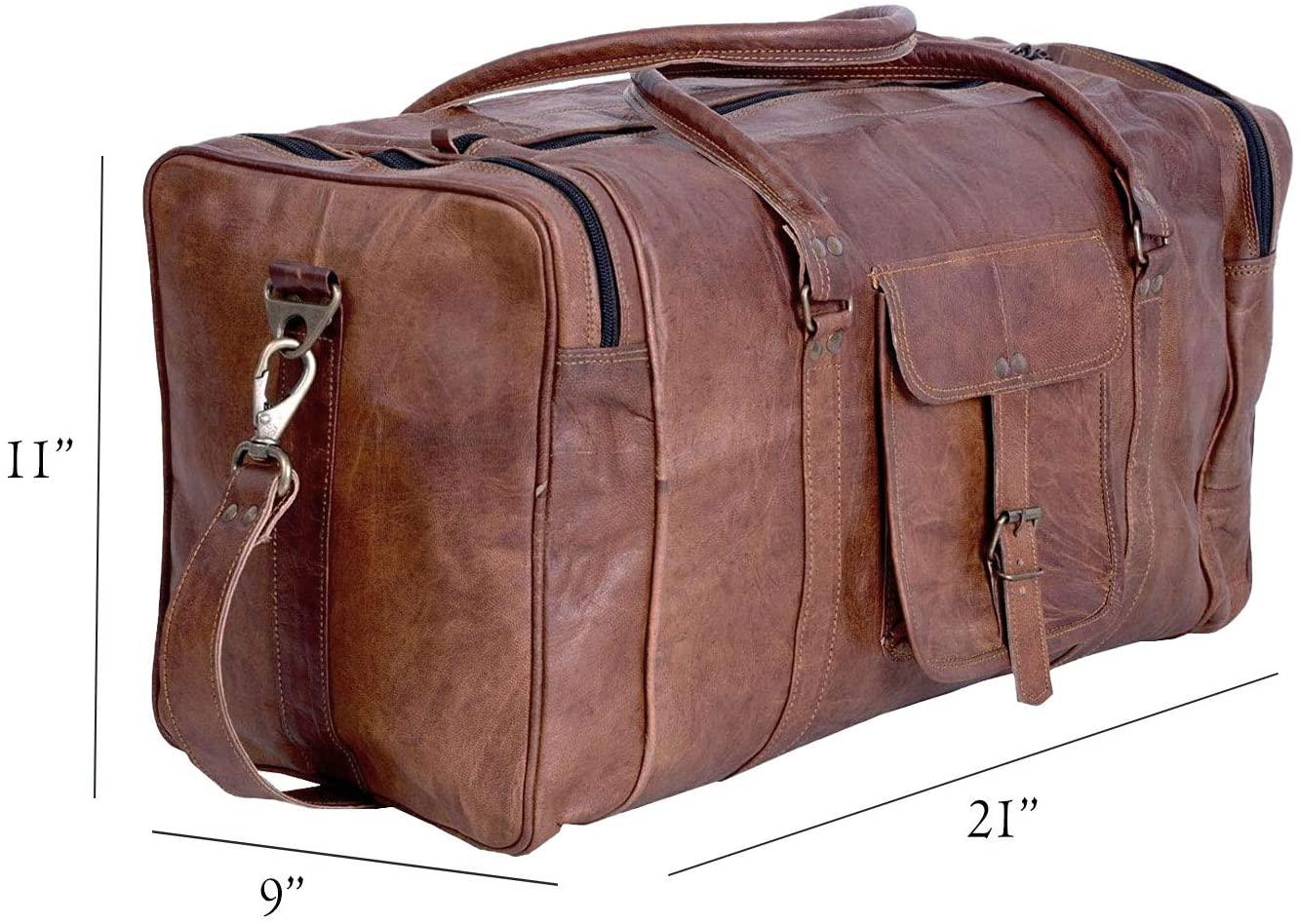 21 Full Grain Leather Duffel Bag