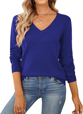 Women's Sweater 100% Cotton Soft Knit Pullover Tops