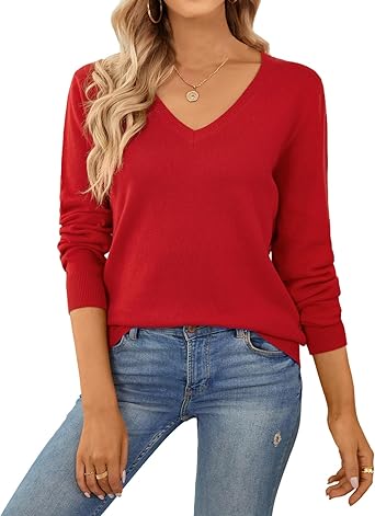 Women's Sweater 100% Cotton Soft Knit Pullover Tops