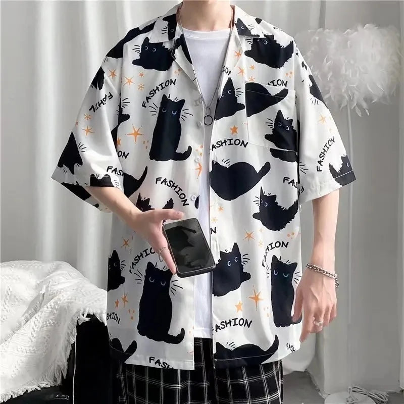 Summer Men Hawaiian Short Sleeve Shirts