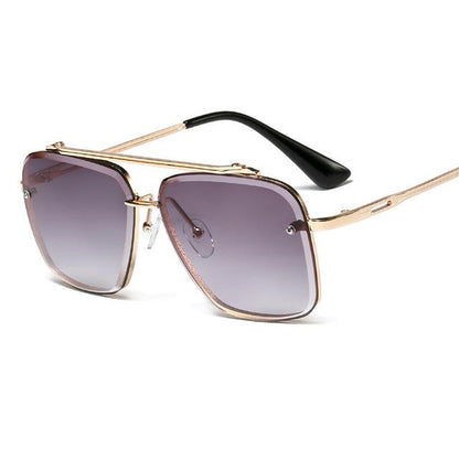 Men Polarized Sunglasses Big Square Frame Luxury UV400 Retro Sunglasses