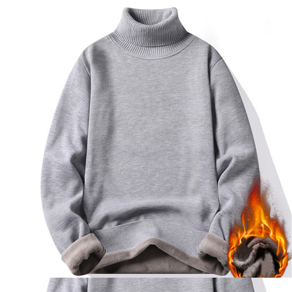 Knitting Pullovers Roll Neck Knitted Sweater Warm Jumper