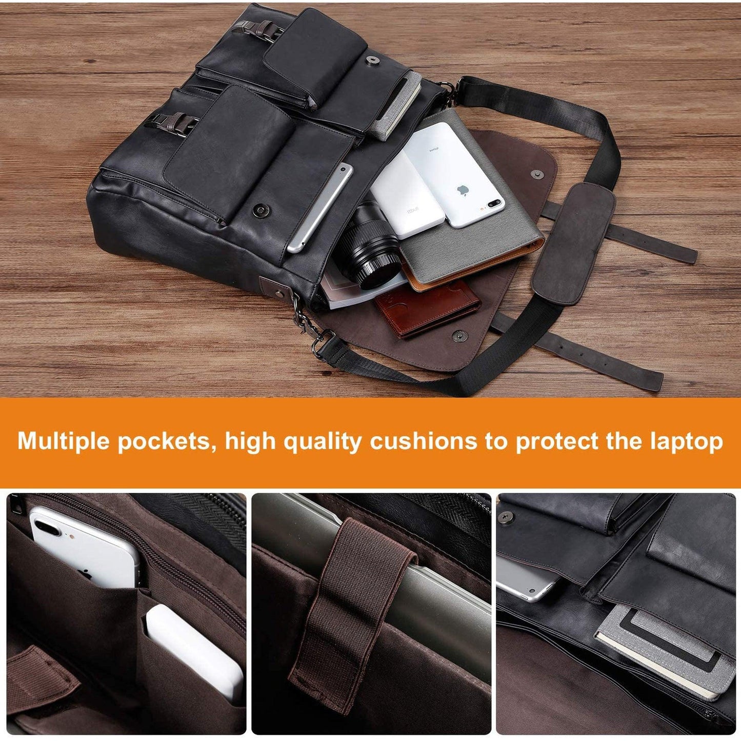 16 Men's Leather Messenger Bag