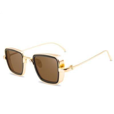 Men's Vintage Steampunk Retro Metal Square Sunglasses