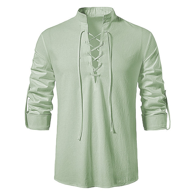 Men's Casual Blouse Cotton Linen Shirt