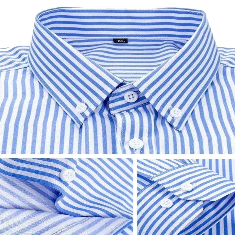 Men's Thin Striped Long-sleeve Shirt