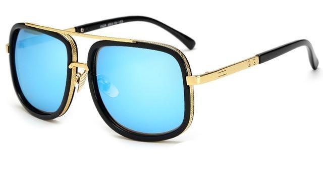 Men's Polarized Sunglasses Big Square Frame Luxury UV400 Retro Sunglasses