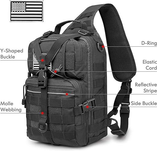 14 Men's 15L Tactical MOLLE Sling Bag