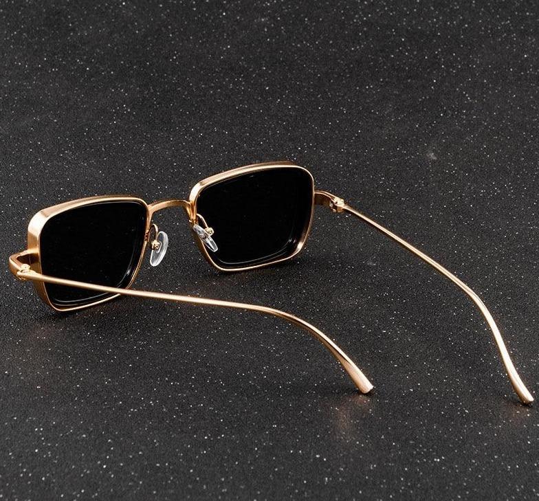 Men's Vintage Steampunk Retro Metal Square Sunglasses