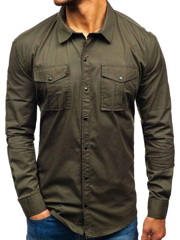 New Single 100% Cotton Men Shirt Business Casual